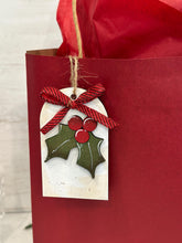 Load image into Gallery viewer, Simple Christmas Stocking Tag File SVG, Santa, Wreath, Candy Cane, Holly, Tree, Ornament, Holiday Glowforge, LuckyHeartDesignsCo