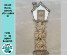 Load image into Gallery viewer, Highland Valentine for the Birdhouse Interchangeable File SVG, Heart, Love Seasonal, Holiday Shapes, Glowforge, LuckyHeartDesignsCo