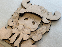 Load image into Gallery viewer, Moose Christmas Wreath Standing File SVG, Santa Candy Cane Presents Tiered Tray, Glowforge, LuckyHeartDesignsCo