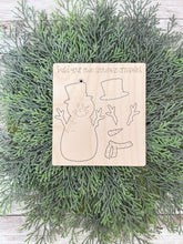 Load image into Gallery viewer, Snowman Pop Out Christmas Ornament Craft File SVG, Winter, Build Your Own, Christmas, Kids Craft, Glowforge, LuckyHeartDesignsCo