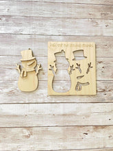 Load image into Gallery viewer, Snowman Pop Out Christmas Ornament Craft File SVG, Winter, Build Your Own, Christmas, Kids Craft, Glowforge, LuckyHeartDesignsCo