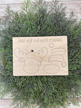 Load image into Gallery viewer, Moose Pop Out Christmas Ornament Craft File SVG, Reindeer, Rudolph, Build Your Own, Christmas, Kids Craft, Glowforge, LuckyHeartDesignsCo