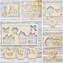 Load image into Gallery viewer, Pop Out Christmas Ornament Craft Bundle File SVG, Gift, Santa, Moose, Tree, Penguin, Snowman, Kids Craft, Glowforge, LuckyHeartDesignsCo