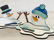 Load image into Gallery viewer, Melting Snowman Standing File SVG, Glowforge, Winter, Melted, Snowmen, Melty, Funny, LuckyHeartDesignsCo