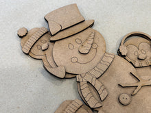 Load image into Gallery viewer, Penguin Winter Snowman Standing File SVG, Glowforge, Christmas, Tiered Tray LuckyHeartDesignsCo