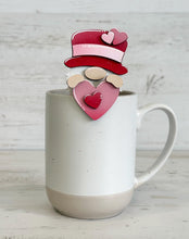 Load image into Gallery viewer, Gnome Valentine Mug Hugger File SVG, Glowforge, Tiered Tray, Tray Decor, Heart, Topper, Farm, Farmhouse, LuckyHeartDesignsCo