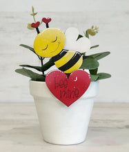 Load image into Gallery viewer, Bee Mine Valentine Mug Hugger File SVG, Glowforge, Heart, Love, Tiered Tray, Tray Decor, Heart, Topper, Farmhouse, LuckyHeartDesignsCo