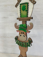 Load image into Gallery viewer, Moose St. Patrick's Day for the Birdhouse Interchangeable File SVG, Clover, Leprechaun Holiday Shapes, Glowforge, Laser, LuckyHeartDesignsCo