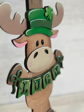 Load image into Gallery viewer, Moose St. Patrick's Day for the Birdhouse Interchangeable File SVG, Clover, Leprechaun Holiday Shapes, Glowforge, Laser, LuckyHeartDesignsCo