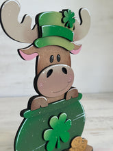Load image into Gallery viewer, Moose Pot Of Gold St. Patrick's Day Standing File SVG TINY, Lucky, Clover, Leprechaun, Glowforge LuckyHeartDesignsCo
