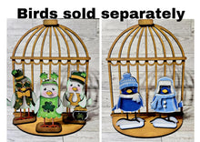 Load image into Gallery viewer, Birdcage for the Standing Birds File SVG, Glowforge, Birdhouse, Interchangeable, Seasonal, Holiday, Tiered Tray LuckyHeartDesignsCo