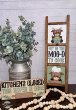 Load image into Gallery viewer, Highland Kitchen Interchangeable Leaning Sign File SVG, Baking, Chef, Farm, Glowforge, LuckyHeartDesignsCO