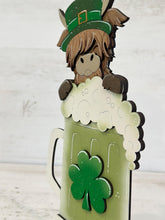 Load image into Gallery viewer, Highland Beer St. Patrick's Day Standing File SVG, Lucky, Farm, Clover, Leprechaun, Glowforge LuckyHeartDesignsCo
