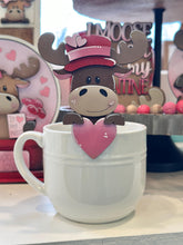 Load image into Gallery viewer, Moose Valenrine Mug Hugger File SVG, Glowforge, Tiered Tray, Tray Decor, Heart, Topper, Farm, Farmhouse, LuckyHeartDesignsCo