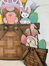 Load image into Gallery viewer, Easter Bunny Gnome For The Flower Basket Interchangeable File SVG, Egg, Spring, Tulip, Tiered Tray, Glowforge, LuckyHeartDesignsCo