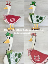 Load image into Gallery viewer, Goose Winter Animal Hats Interchangeable Outfit File SVG, Duck, Snowman, Snowflake, Seasonal, Holiday, Glowforge, LuckyHeartDesignsCo