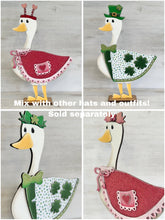 Load image into Gallery viewer, Goose Santa Animal Hats Halloween Interchangeable Outfit File SVG Christmas Shirt Seasonal Holiday Glowforge LuckyHeartDesignsCo