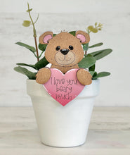 Load image into Gallery viewer, Bear Valentine Mug Hugger File SVG, Glowforge, Heart, Love, Tiered Tray, Tray Decor, Heart, Topper, LuckyHeartDesignsCo