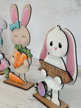 Load image into Gallery viewer, Easter Bunny Tiered Tray Standing File SVG, Glowforge, Egg, Carrot, Nerdy, Egg Hunt, LuckyHeartDesignsCo