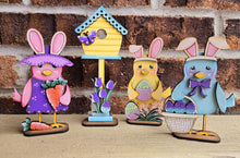 Load image into Gallery viewer, Easter Bird Standing File SVG, Glowforge, Chicks, Basket, Tiered Tray, Egg, Carrot, Birdhouse, Egg Hunt, LuckyHeartDesignsCo