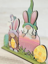 Load image into Gallery viewer, Easter Egg Gnome Standing File SVG, Glowforge Bunny, Tiered Tray, LuckyHeartDesignsCo