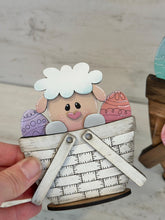 Load image into Gallery viewer, Easter Lamb For The Flower Basket Interchangeable File SVG, TINY, Egg, Tulips, Tiered Tray Glowforge LuckyHeartDesignsCo