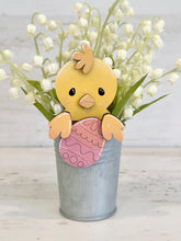 Load image into Gallery viewer, Easter Chick Mug Hugger File SVG, Glowforge Egg, Spring, Tiered Tray, Tray Decor, Plant Topper, Gift, LuckyHeartDesignsCo