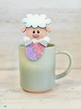 Load image into Gallery viewer, Easter Lamb Mug Hugger File SVG, Glowforge Egg, Spring, Tiered Tray, Tray Decor, Plant Topper, Gift, LuckyHeartDesignsCo