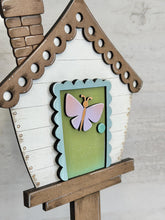 Load image into Gallery viewer, Gnome Spring for the Birdhouse Interchangeable File SVG, Glowforge, Umbrella, Flower, Floral, Seasonal, Holiday Shapes, LuckyHeartDesignsCo