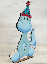 Load image into Gallery viewer, Dinosaur Trio Animal Hats Interchangeable File SVG, T-rex, Triceratops , Brachiosaurus , Holiday, Glowforge, LuckyHeartDesignsCo