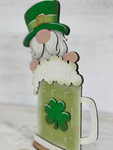 Load image into Gallery viewer, Gnome Beer St. Patrick's Day Standing File SVG, Lucky, Clover, Leprechaun, Glowforge LuckyHeartDesignsCo