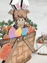 Load image into Gallery viewer, Highland Carrot Easter For The Flower Basket Interchangeable File SVG, Easter Egg, Farm, Bunny, Tiered Tray, Glowforge, LuckyHeartDesignsCo