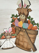 Load image into Gallery viewer, Highland Carrot Easter For The Flower Basket Interchangeable File SVG, Easter Egg, Farm, Bunny, Tiered Tray, Glowforge, LuckyHeartDesignsCo