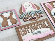 Load image into Gallery viewer, Easter Bunny Sign Bundle Set File SVG, Glowforge, Spring, Nerdy, Floppy Ear, Cottontail, Chocolate, LuckyHeartDesignsCo