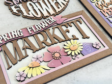 Load image into Gallery viewer, Spring Flowers Sign Bundle Set File SVG, Glowforge, Spring, Nerdy, Floppy Ear, Cottontail, Chocolate, LuckyHeartDesignsCo