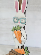 Load image into Gallery viewer, Easter Bunny for the Birdhouse Interchangeable File SVG, Spring, Egg, Carrot Seasonal, Holiday Shapes, Glowforge, Laser, LuckyHeartDesignsCo
