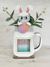 Load image into Gallery viewer, Easter Bunny Mug Hugger File SVG, Glowforge Egg, Spring, Nerdy, Floppy, Tiered Tray, Tray Decor, Plant Topper, Gift, LuckyHeartDesignsCo