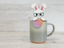 Load image into Gallery viewer, Easter Bunny Mug Hugger File SVG, Glowforge Egg, Spring, Nerdy, Floppy, Tiered Tray, Tray Decor, Plant Topper, Gift, LuckyHeartDesignsCo