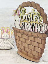 Load image into Gallery viewer, Easter Bunny Hop For The Flower Basket Interchangeable File SVG, TINY, Egg, Carrots, Bunny Butt, Tiered Tray, Glowforge, LuckyHeartDesignsCo