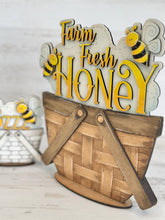 Load image into Gallery viewer, Farm Fresh Honey For The Flower Basket Interchangeable File SVG, TINY, Bee, Summer, Tiered Tray, Glowforge, LuckyHeartDesignsCo