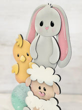 Load image into Gallery viewer, Easter Friends Stacking Standing File SVG, Glowforge, Chick, Bunny, Lamb, Spring, Floppy Ear, Egg Hunt, LuckyHeartDesignsCo