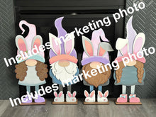 Load image into Gallery viewer, Easter Long Hat Porch Gnome Interchangeable File SVG, ADD ON, Holiday, Seasonal, Bunny, Spring, Rabbit, Glowforge, LuckyHeartDesignsCo