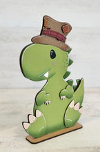 Load image into Gallery viewer, T-rex Animal Hat Interchangeable File SVG, Dinosaur, Triceratops , Brachiosaurus , Holiday, Glowforge, LuckyHeartDesignsCo