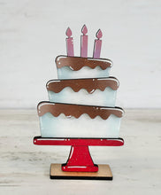 Load image into Gallery viewer, Birthday Cake Pop Out Craft Kit File SVG, Glowforge, LuckyHeartDesignsCo