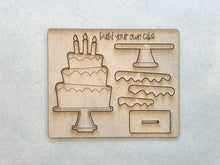 Load image into Gallery viewer, Birthday Cake Pop Out Craft Kit File SVG, Glowforge, LuckyHeartDesignsCo