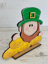 Load image into Gallery viewer, Leprechaun Pot Pop Out Craft Kit File SVG, St. Patrick's Day, Clover, DIY Glowforge, LuckyHeartDesignsCo
