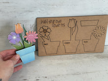 Load image into Gallery viewer, Flower Pot Pop Out Craft Kit File SVG, Spring, Mother's Day Grandma Flowers, Glowforge, LuckyHeartDesignsCo