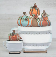 Load image into Gallery viewer, Mug Tea Cup Flower Basket Interchangeable (Original and TINY) File SVG, Coffee Seasonal Holiday Tiered Tray, Glowforge, LuckyHeartDesignsCo