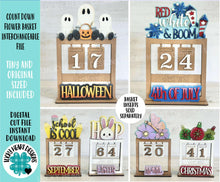 Load image into Gallery viewer, Count Down Flower Basket Interchangeable (Original and TINY) File SVG, Holiday, Calendar Flower Tiered Tray, Glowforge, LuckyHeartDesignsCo