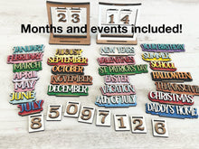 Load image into Gallery viewer, Count Down Flower Basket Interchangeable (Original and TINY) File SVG, Holiday, Calendar Flower Tiered Tray, Glowforge, LuckyHeartDesignsCo